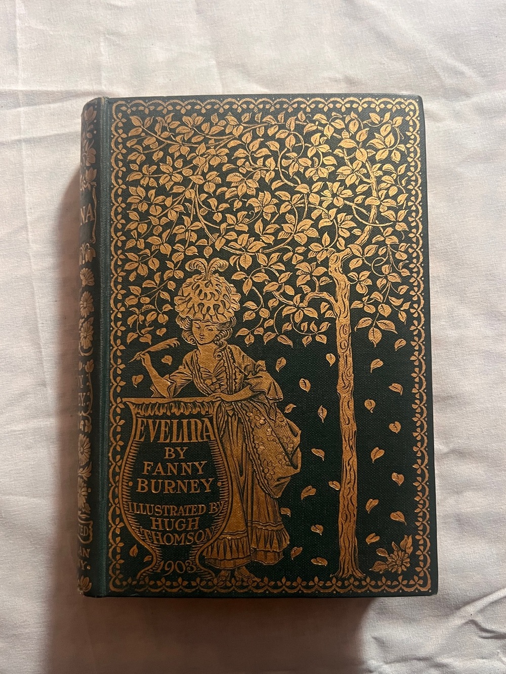 Frances Burney Evelina antique book illustrated by Hugh Thompson